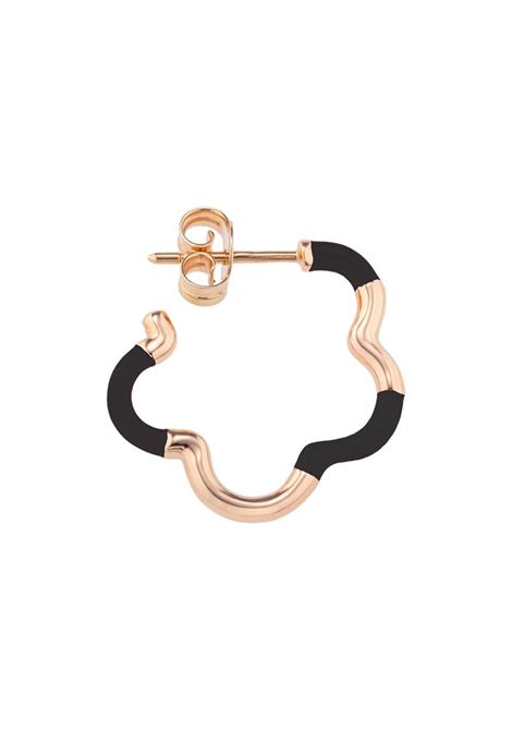 B Mini Earrings In Gold And Black BEA BONGIASCA | BE256YGN